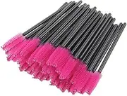 Bullidea 50X Disposable Mascara Wands Eyelash Brushes Lash Extension Applicator Spoolers Color Red