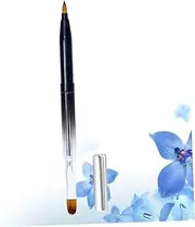 HONMEET Travel Makeup Brush Double-ended Lip Brush Metal Lid Retractable Lipstick Applicator for Cosmetics Portable