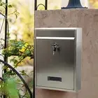 Wall Mounted Mailbox with Key Lock Locking for Apartment Building Gate Porch