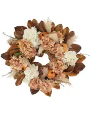 Creative Displays 24in Fall Wreath with Hydrangeas & Pomegranates