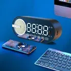 BT Speaker Digital Alarm Clock LED Display with Dual Alarms for Bedroom/Office