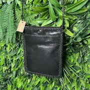 HELLO 3 AM Black Cross Body Swing Bag Chain Link Strap NWT