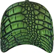 [STVYUKL] Alligator Skin Baseball Cap for Women Men Classic Adjustable Summer Sun Hat Sports Stylish Trucker Hat Golf Cap Dad Hats for Running Workout Black