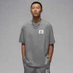 【NIKE 耐吉】上衣 男款 短袖上衣 運動 喬丹 超寬鬆 AS M J FLT ESS OVRSZ SS CREW 灰 DZ7314-091(3S3792)