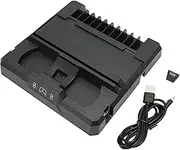 Controller Charging Dock for Overcharge Protection Plug and Play Easy Access Charging Station with 10 Game Card Slots for Lite Pro and Joycon Controllers Black ABS