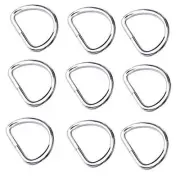 BronaGrand Pack of 100 Metal Nickel Plated D Ring (3/4 inch) Silver