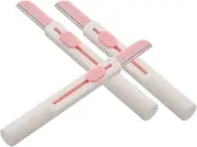 Baluue Ergonomic Grip Sliding Eyebrow Razor 3pcs Women's Men's Brow Trimmer Portable Compact Precision Micromesh Blades