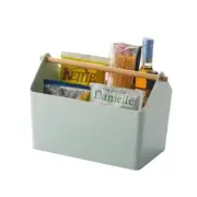 Storage Organizer/Cleaning Caddy/Storage Basket With Handle, Plastic + Mint