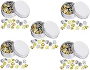 [NOLITOY] 5 Boxes Brooch Badge Badge Buckle Pin Backings for Brooch Replaceable Pin Backs Flat Round Pin Backs Lapel Fastener Clasps Multipurpose Pin Back Decor Metal Pin Backs Copper