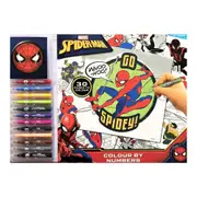 Marvel Spiderman Colour By Numbers Kids Colouring Book Children/Toddler 3y+