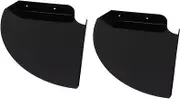 Corner Shelf, Preventing Breakage Floating Corner Shelves Stylish Large Space Wall Mount 2pcs for Displaying Books for Bedrooms (Black)