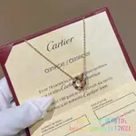 現貨二手 CARTIER 卡地亞 LOVE 系列 18K玫瑰金 項鍊 鑲鑽弔墜 雙環弔墜 B7224528 項鏈 女款