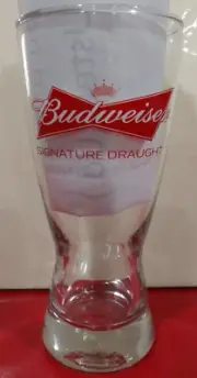 Lot of 4 Budweiser Signature Draught 15oz Libby 183 Glasses Anheuser Busch