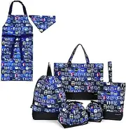 COLORFUL CANDY STYLE NT603000 Kindergarten Entrance School Entrance 6-Piece Set, Lesson Bag, Shoe Case, Drawstring Bag, Gymnastics Clothing Bag, Lunch Bag, Cup Bag, Small Compartment, Apron, 130-160,