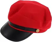 [FOMIYES] Cotton Newsboy Cap: Men Chauffeur Hat Flat Top Newsboy Hat Breathable Captain Costumes Accessories for Driving Women Spring Summer