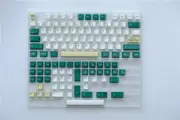 British Racing Green Keycap White PBT Cherry 125 Keycaps for Cherry MX Keyboard