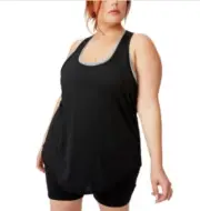 Cotton On Trendy Active Training Tank Top Black Plus Size 20 1660