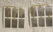 Craft Smart Tags 12 Aluminum Foil look with blank on back, twine rectangular