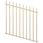 ProtectorAl 0350-1200W x 1200H Primrose Batten Pool Fence Panel Raked Up to 15º
