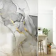 Modixun Marble Window Privacy Film, Non-Adhesive Static Window Cling Frosted Glass Film, Decorative Window Vinyl Glass Covering, 40x 100cm, Style B