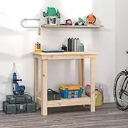 Work Bench 80x50x80 cm Solid Wood Pine,Work Benches 11.39KG-822496