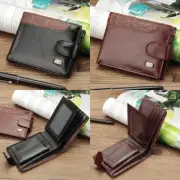 Men Leather Wallets Bifold Clutch Purse Cash Pocket Card Holder Billfold Gifts