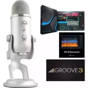 Blue Microphones Yeti Plus Pack Premium Multi-Pattern USB Microphone, Silver