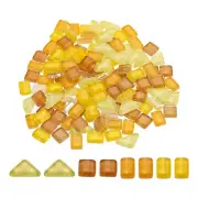 200g Irregular Crystal Glass Mosaic Tiles Glass Mosaic Tiles Yellow Series