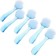 TOGEVAL Manicure Dust Brush Set 6pcs Round Head Nail Cleaning Brush Soft Bristles Compact Design