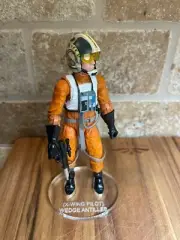 Star Wars Black Series Wedge Antilles Acrylic Base / Stand * NO Toy *