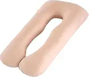 EZONEDEAL Pregnancy Pillow U Shaped Full Body Maternity Pillow Case with Removable & Washable Cover Body Feeding Support for Maternity Sleeping Pillow Pregnant Women (Cream)