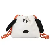 Fashion Ladies Animal Dog Shaped Shoulder Messenger Handbags Canvas Women Casual Drawstring Crossbody Bags Clutch