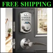 Keyless Entry Biometric Door Lock - Satin Nickel with Back-lit Keypad