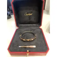 在飛比找蝦皮購物優惠-卡地亞 Cartier 玫瑰金四鑽 Love 手環