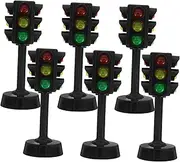 GLSTOY 6pcs Traffic Light Early Education Lamp Crosswalk Signal Light Traffic Light Traffic Lamp Traffic Light for Traffic Lights Black Abs