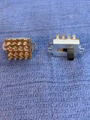 NOS Slide Switch DPDT 3 Position On Off On VID 4A 125V .5A 125V 1.5A 250V