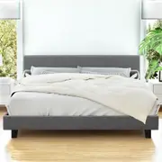 Artiss Bed Frame King Size Grey NEO