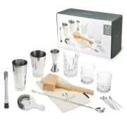 Viski 17-Piece Bar Tools Bartender Tool Kit - Cocktail Making Kit - Bartendin...