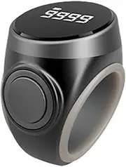 Opvonxeh Finger Counter, 4-Digit Clicker Ring with Large Digital Display, Portable Tally Counter, Ideal for Prayer, Meditation, Relaxation, and Keeping Fingers Active