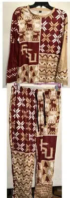 FOCO Men's Crew Neck Christmas Pajama Set, Medium