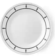 Corelle® Black/White10.25" Dinner Plate Round Dishwasher, microwave 12-pc Set