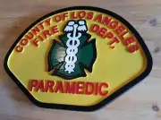 Fire Department Los Angeles Paramedic wood patch sign routed plaque Custom
