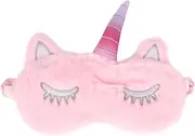 WEKAMOS Unicorn Design Blackout Eye Mask Comfortable Blindfold for Women Eye Cover for Sleep Light Blocking present Choice Pink Color