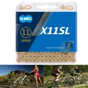 KMC X11SL 11 Speed -118 Links - Gold Light Road MTB Mountain Bike Bicycle Chain