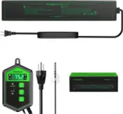 3" X 20" Seedling Heat Mat and Digital Thermostat Combo Set, UL & Met-Certified
