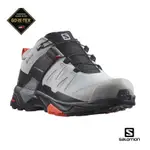 SALOMON 女 X ULTRA 4 GORETEX 低筒登山鞋 寬楦 合金灰/灰/赭褐