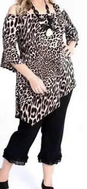 TS TAKING SHAPE plus sz M 20 Call Me Wild Tunic stretch NWT rrp$120