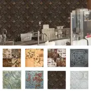 Marble Wall Tile Sticker PVC Stickers Decal Mosaic Oil Proof 20 Pieces Staircase