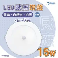 在飛比找樂天市場購物網優惠-亮博士 LED 15公分 15W 紅外線感應崁燈 白光 自然