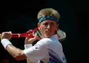 Petr Korda of Czechoslovakia at a men's singles match at the Frenc- Old Photo